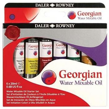 Set de Pintura al Óleo Soluble en Agua Daler-Rowney Georgian, 6 tubos de 20 ml