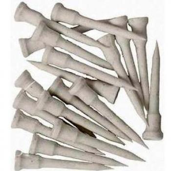 Lignum Tee - Tees para Golf, 1/8, Color Blanco