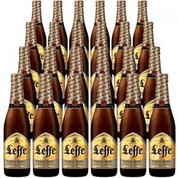 Leffe Blonde Cerveza - Pack de 24 Botellas x 33 cl - 6,6% Volumen de Alcohol