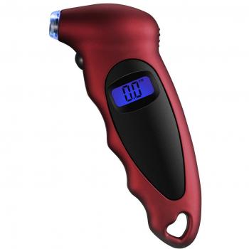 OMorc Manómetro digital Medidor de presión de neumáticos con Pantalla LCD y 4 ajustes, 100 PSI para Motocicletas, Automóviles, Bicicleta y Coche [Clase de eficiencia energética A++]