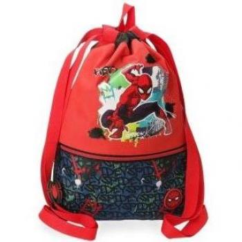 Mochila saco Spiderman Urban 29302 con diseño urbano y bolsillo frontal