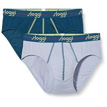 Sloggi Men's Start Midi Briefs (Pack of 2) - Multicolor Cotton