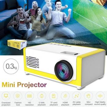 Proyector Mini LED 1080P 3D Inalámbrico Portátil para Niños M1 PK YG300 con HDMI, USB y Tarjeta SD