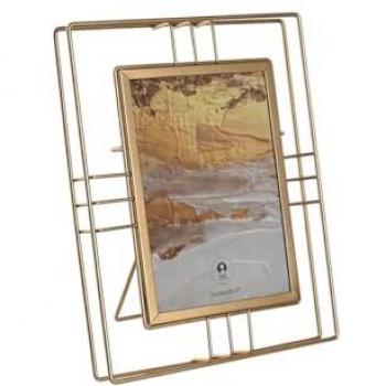 Marco de Fotos Home ESPRIT Dorado Metal Cristal 18,5 x 2,5 x 23,5 cm (12 Unidades)