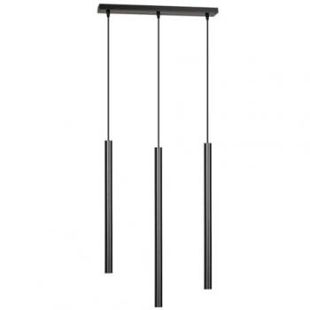 Lámpara de Suspensión Selter EPIKASA, Acero con Recubrimiento de Polvo, Color Negro, Dimensiones 45x120x6 cm