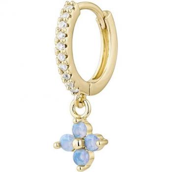 Piercing aro Celeste de plata bañada en oro amarillo 18k