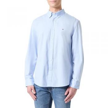 Tommy Hilfiger Core Flex Poplin Long Sleeve Shirt - Sweet Blue - Men's Size L