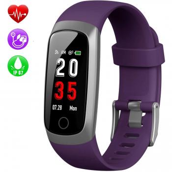 Pulsera de Actividad Inteligente, Kilponen Reloj Inteligente Hombre Mujer con Pulsómetro y Presión Arterial Reloj Deportivo Podómetro GPS Calorías Impermeable IP67 Cronómetro Smartwatch para Teléfono