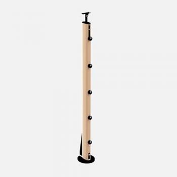 Poteau de Garde-Corps en Madera Hêtre Kordo Hesta con Instalación a Plano