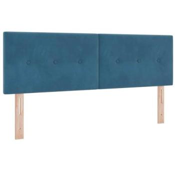 Cabecero LED Ajustable Azul 80 cm Terciopelo con Luces de Tiras LED