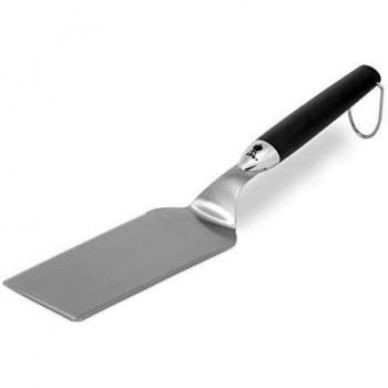 Espátula para Grill y Plancha de Acero Inoxidable 39 cm con Mango Negro y Antideslizante