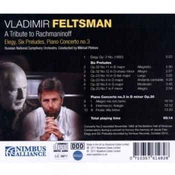 Rachmaninov : Concerto pour piano n° 3. Feltsman.