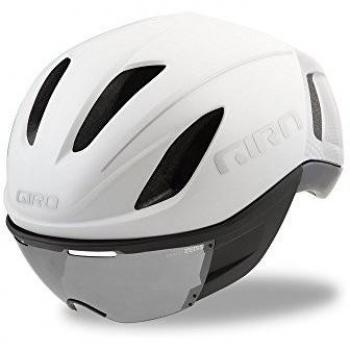Giro Vanquish MIPS Casco de Ciclismo, Unisex, Blanco Mate y Plateado, S
