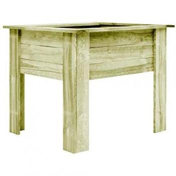 vidaXL Arriate Patas de Madera Aserrada 100x80x80 cm Macetero Tiesto Maceta