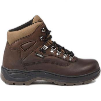 Aigle Picardie Leather Work Ankle Boots for Men - Brown