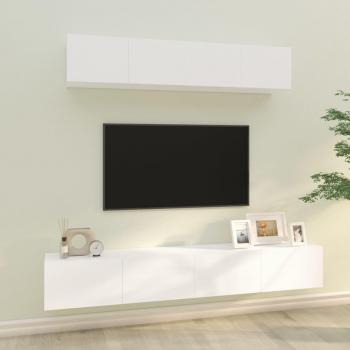 vidaXL Set de muebles para TV 4 piezas madera contrachapada 100 x 30 x 30 cm