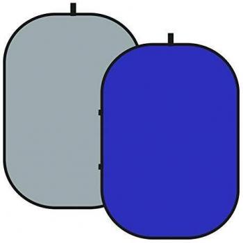 Neewer 2-en-1 Chromakey Azul/Gris Pantalla Telón Fondo Plegable con Pantalla Desplegable de Doble Cara Twist Gris/Azul Fondo 150x200cm Chroma-Key Azul/Gris Panel Plegable con Bolsa con Cremallera