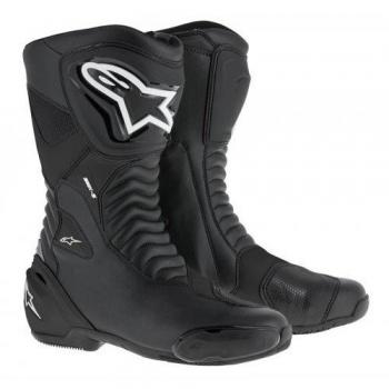 Alpinestars SMX S Black Motorcycle Boots - Size 42
