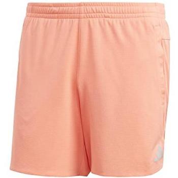 Adidas Pantalones Cortos Run Icons 3 Bar 5'' para Hombre, Coral Fusion, Extra-Large