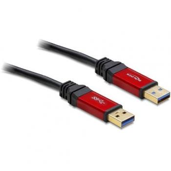 DeLOCK 82744 - Cable USB 3.0 de 1 Metro, Color Negro y Rojo