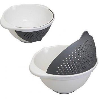 Metaltex 235112 Bowl Colador, Blanco, 25 cm
