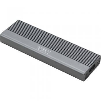 Caja externa USB-C para SSD M.2 SATA, 6 Gbps, aluminio, sin herramientas, compatible con tamaños 2230, 2242, 2260 y 2280