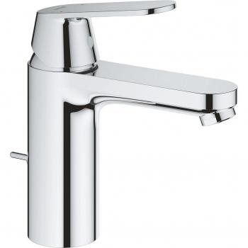 Grohe Eurosmart Cosmopolitan Monomando de Lavabo Tamaño M 1/2 con Vaciador Automático, Caño Medio, Metal, Cartucho de Discos Cerámicos y Aireador - Refer