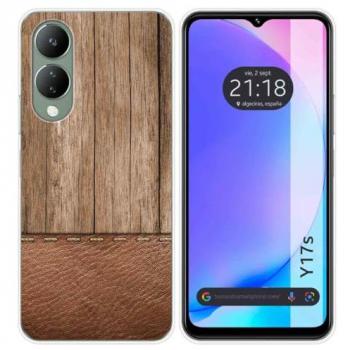 Funda de Silicona para Vivo Y17s con Diseño de Madera 09 y Dibujos