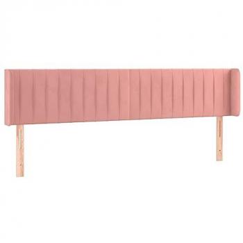 Cabecero de terciopelo rosa 163x16x78/88 cm