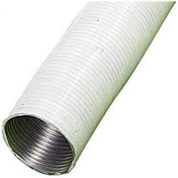 Wolfpack Tubo Aluminio Compacto Ø 125 mm, Ventilador Extractor, Tubo Campana, Ventilación Doméstica, Color Blanco