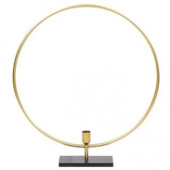 Portavelas de Metal Dorado 45 cm Estilo Glam Seram