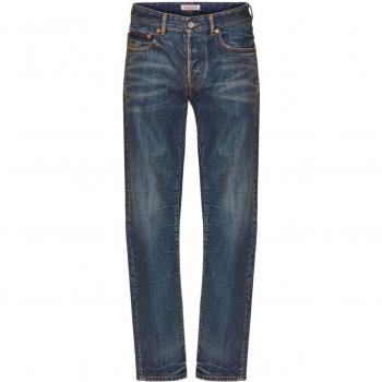Valentino Men's Vlogo Denim Jeans in Blue | Size 30 | 4V3DE04F9YN528