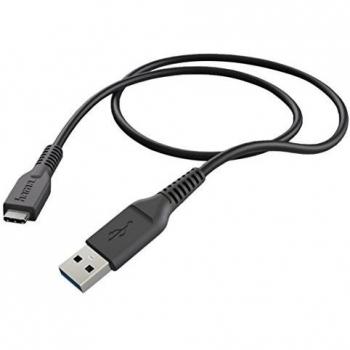 Hama 1m, USB-C/USB3.0-A 1m USB C USB A Macho Macho Negro - Cable USB