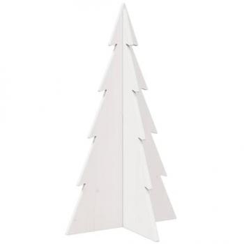Árbol de Navidad de adorno madera maciza pino blanco 80 cm