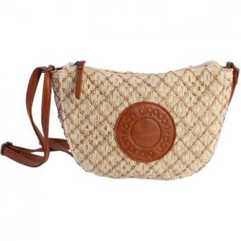 Bolso bandolera Loreta de mujer en color natural con cremallera y diseño casual
