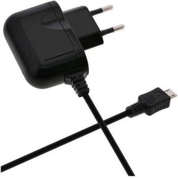 Cargador de Pared Micro-USB 1A Universal para Smartphone y Tableta - Negro