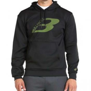 Sudadera Bullpadel Nocla con capucha para hombres, color negro, talla S