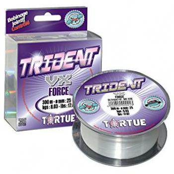 Tortue Monofilamento Trident Vx Force 300 M - Línea de pesca, resistencia alta, diámetro 0.30 mm, longitud 300 metros, color transparente