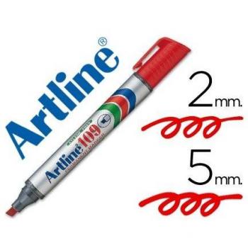Rotulador artline marcador permanente 109 rojo punta biselada