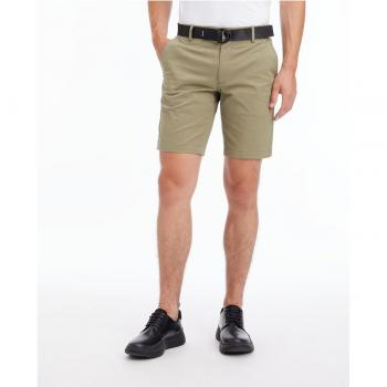 Shorts Slim Fit de Sarga Verde Calvin Klein
