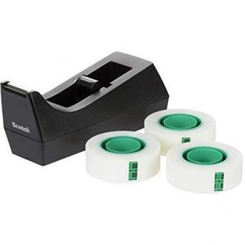 Dispensador de Cinta Adhesiva Scotch Magic C38 con 3 Rollos de 19mm x 33m