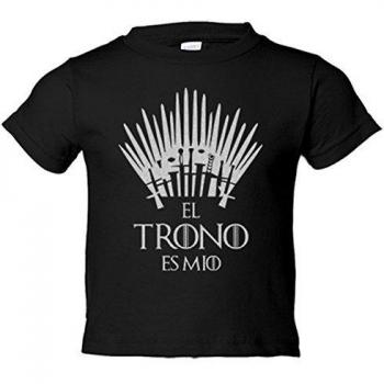 Camiseta niño Game Of Thrones Juego de Tronos El trono es mío - Negro, 7-8 años