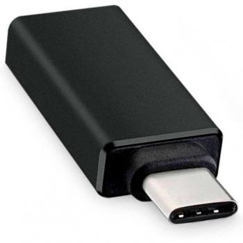 Adaptador USB 3.0 a Tipo C Macho con Función OTG Negro Compatible con Smartphones y Tablets