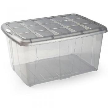 Caja de Almacenamiento Impermeable COSHANO 60L para Ropa - Gris Translúcido