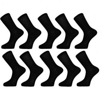 FM London, Calcetines para Hombre, Diseños Lisos y Estampados, Cómodos y Suaves, Negro