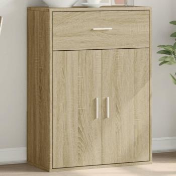 Aparador de madera multicapa de roble Sonoma 60x30x84 cm