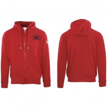 North Sails Men's Dark Red Zip-Up Hoodie - Size Small