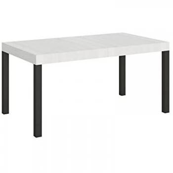 Mesa extensible 90x160/264 cm Everyday fresno blanco con estructura antracita