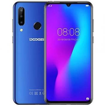 DOOGEE N20 (2019) SIM Móvil Libres, Helio P23 Octa-Core 4GB RAM 64GB ROM, 6.3 Pulgadas FHD + Waterdrop Pantalla Android 9.0 4G Smartphone, 16MP + 8MP + 8MP + 16MP, 4350mAh, 10W Carga Rápida Azul