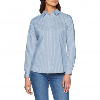 JDY Mio Women's Long Sleeve Woven Shirt - Regular Fit, Light Blue